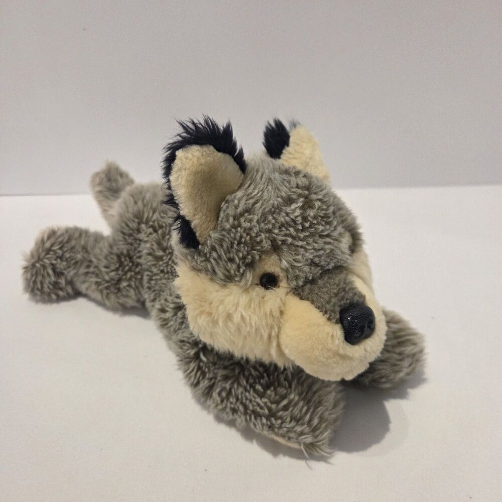 Wildlife Artists Wild Wolf Plush Gray White Stuffed Animal 2004 11" Vintage